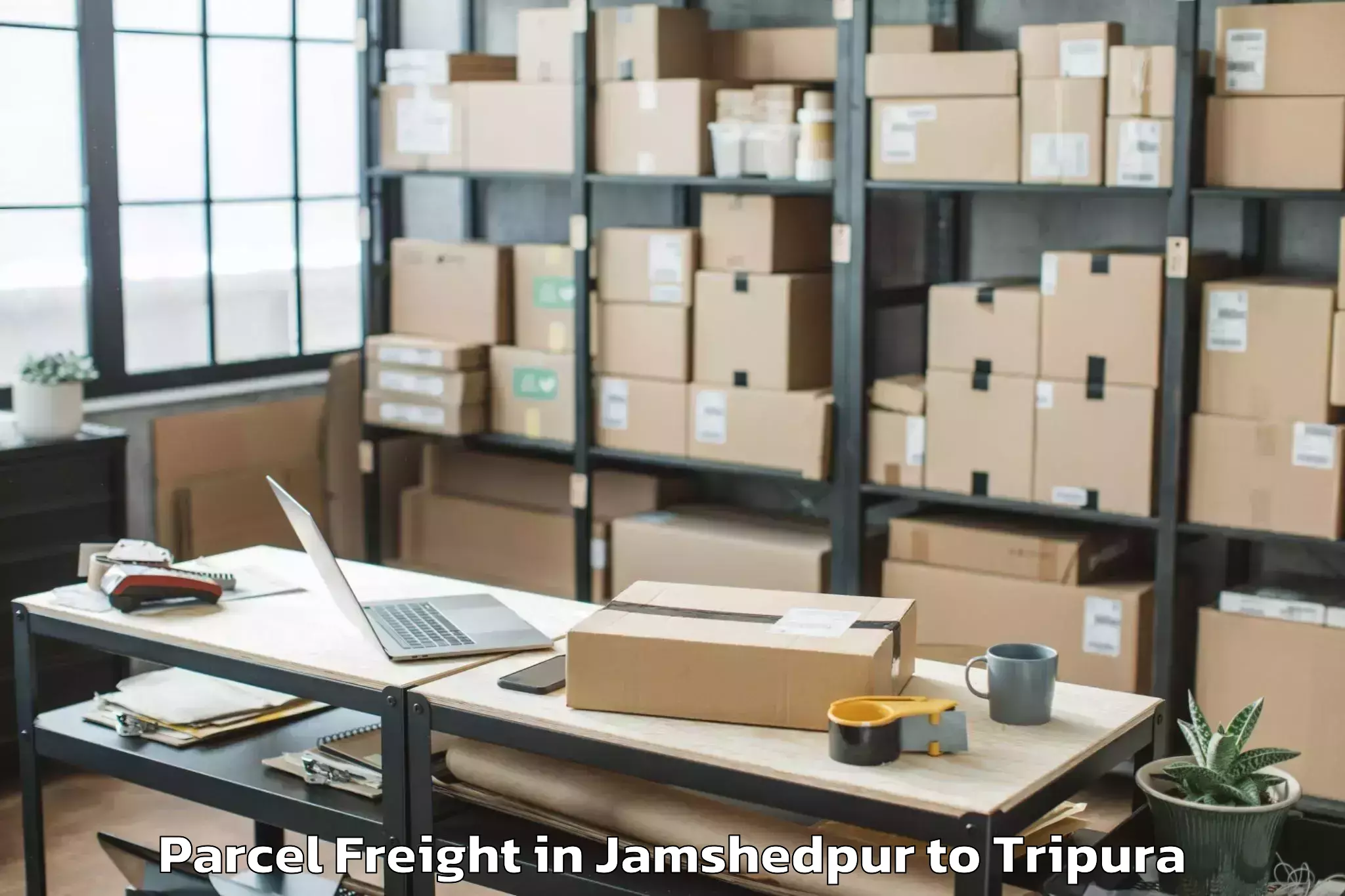 Book Your Jamshedpur to Kamalpur Airport Ixq Parcel Freight Today